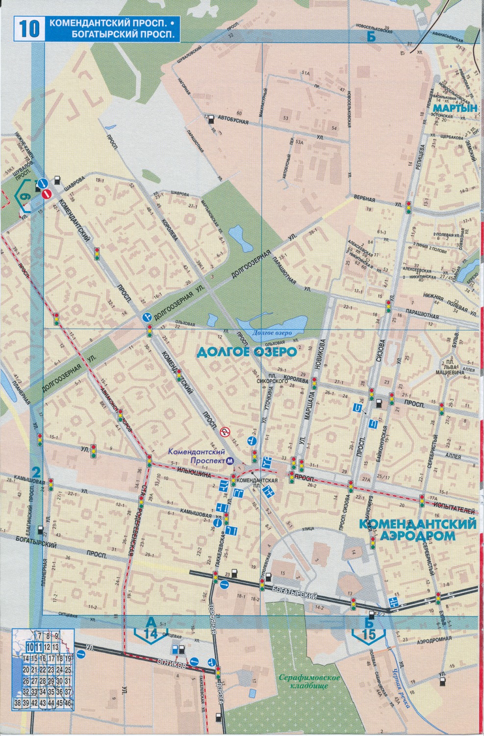 Карта севера СПб. Подробная карта улиц северной части СПб. Карта севера города СПб с названиями  улиц и номерами домов, A1 - 