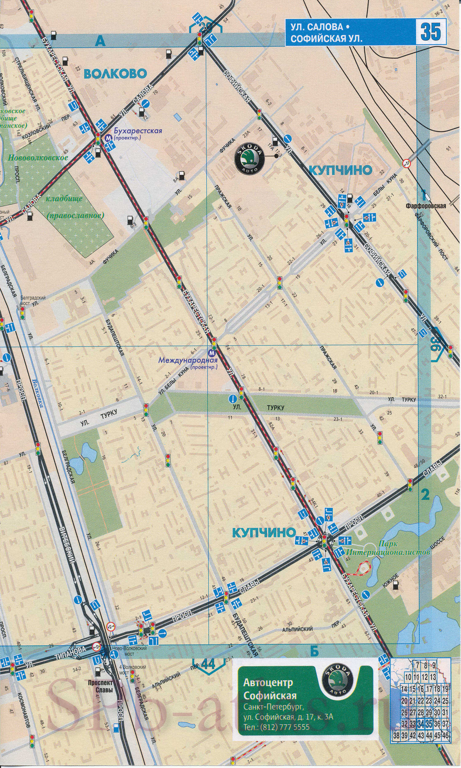 Карта юга Петербурга. Подробная карта южных районов Петербурга. Карта улиц юга Петербурга с номерами домов, E0 - 
