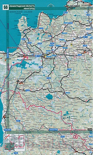 Карта Санкт-Петербурга и области. Подробная карта дорог Санкт-Петербурга и области, A1 - 